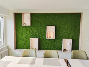 Mooswand, Schallschutz, Schreinerei, Zachi Wiedner Möbel&Raumdesign, Waldshut, Schweiz
