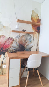 Funktionszimmer, Schreibtisch, Büroschrank, Klappbett, versteckt, offene Nische, Sitznische, Beleuchtung, vom Schreiner, Zachi Wiedner Möbel&Raumdesign, Waldshut, SChweiz, aus Holz