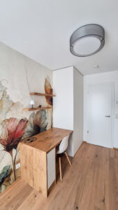 Funktionszimmer, Schreibtisch, Büroschrank, Klappbett, versteckt, offene Nische, Sitznische, Beleuchtung, vom Schreiner, Zachi Wiedner Möbel&Raumdesign, Waldshut, SChweiz, aus Holz